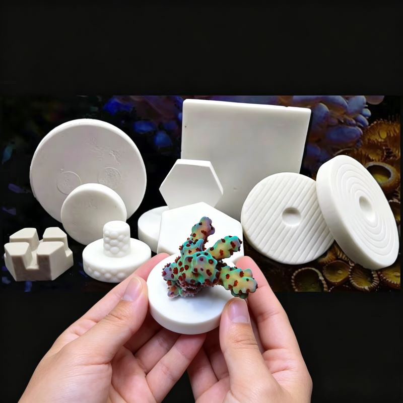Coral Frag Plug - SPS Seramik Mercan Frag Plakaları Kare
