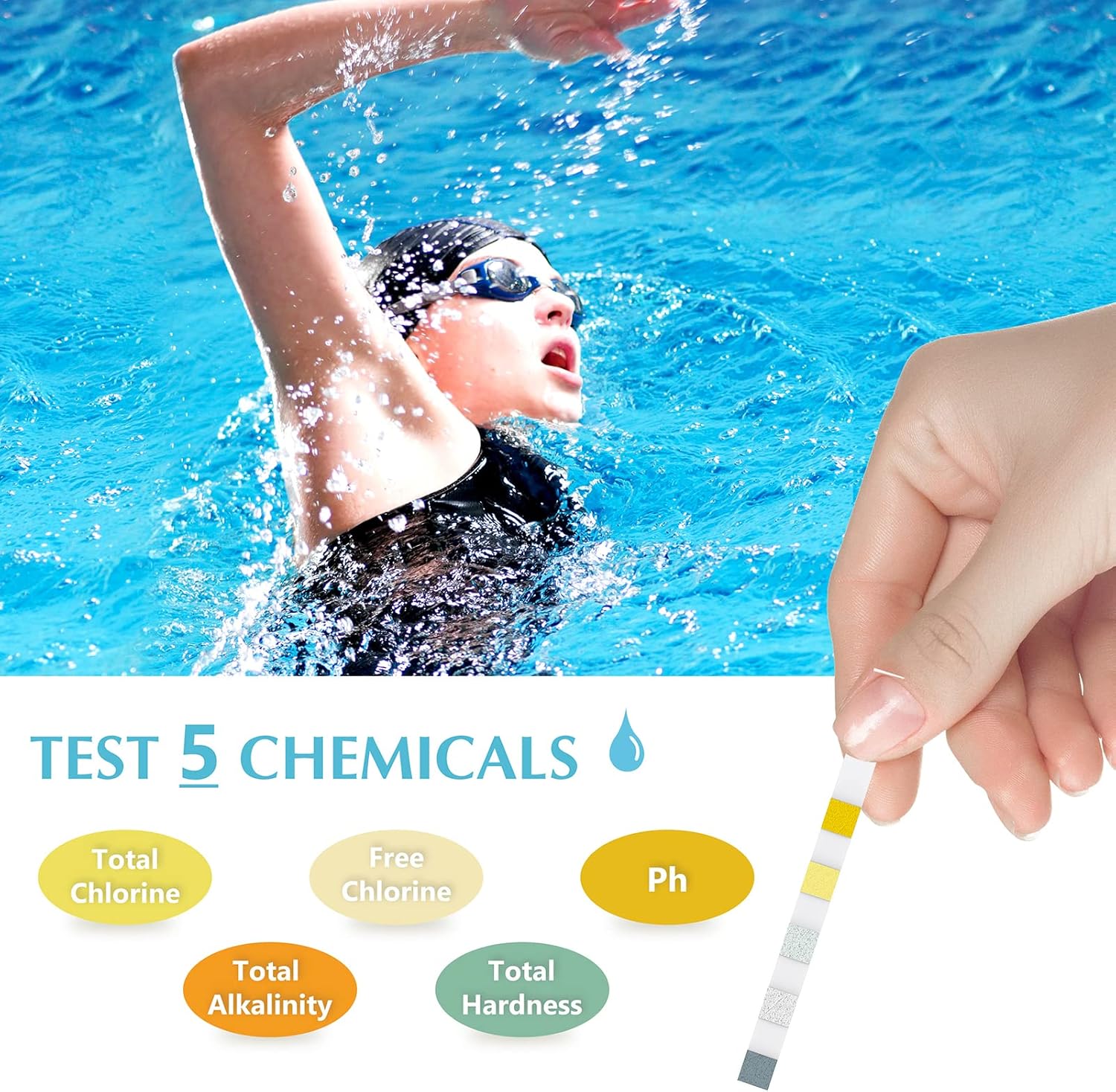 50 adet Çok Amaçlı 5 in 1 Klor - Marine Test Kit incelemesi ve fiyatı