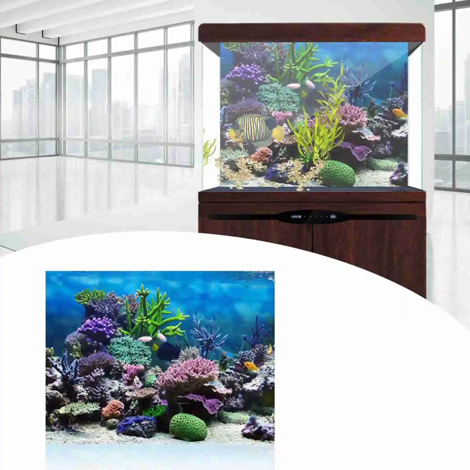 3D akvaryum manzara Poster Rai - Marine Aquarium Glue incelemesi ve fiyatı