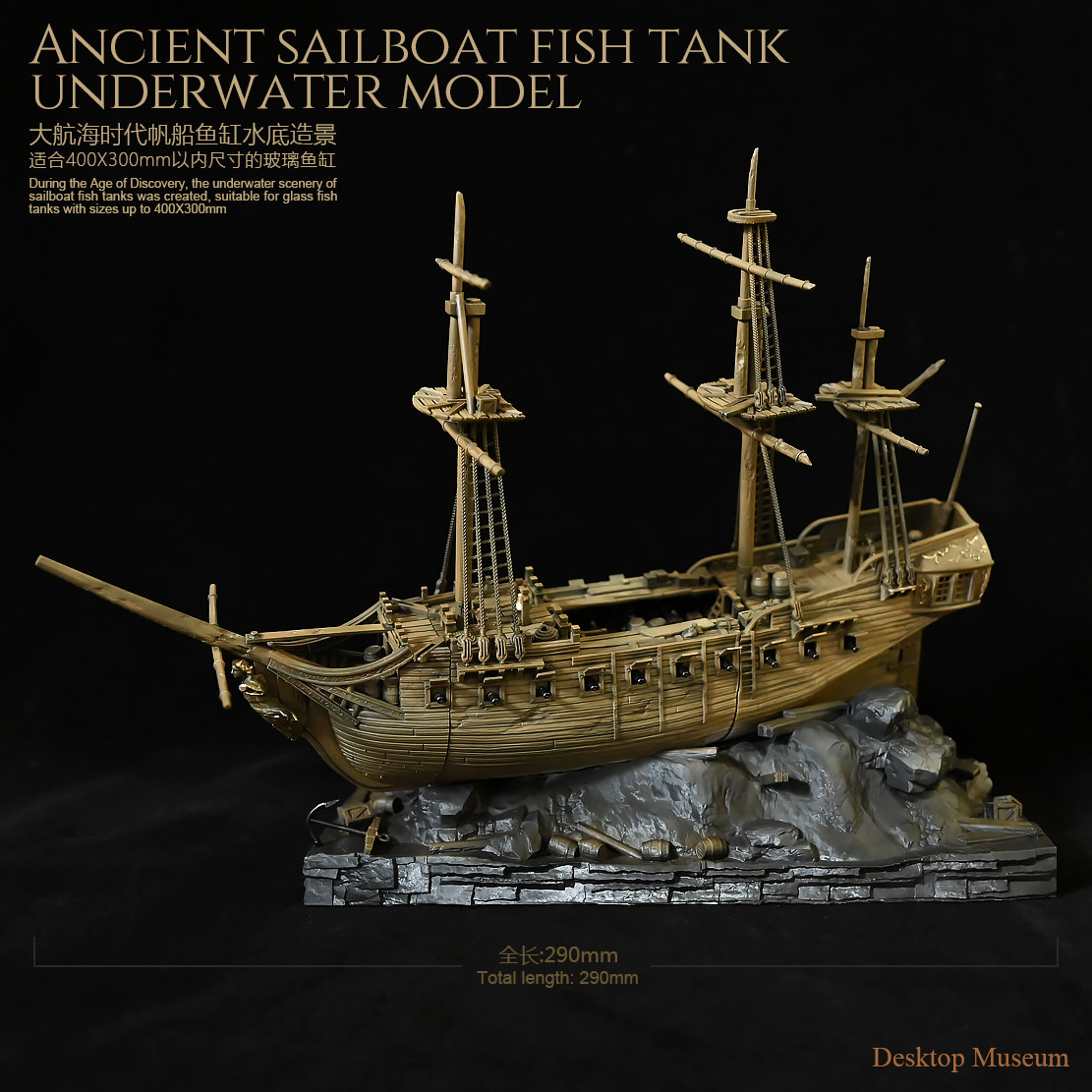290mm Yelkenli Gemi Akvaryum D - Marine Aquarium Epoxy incelemesi ve fiyatı